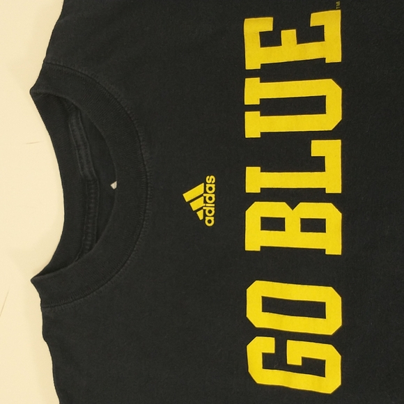 Michigan Go Blue T Shirt University Tee 100 Cotton szS Dark Navy Unisex 36"Chest - Picture 3 of 7